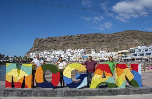 Mogán estrena letrero gigante  con el nombre del municipio