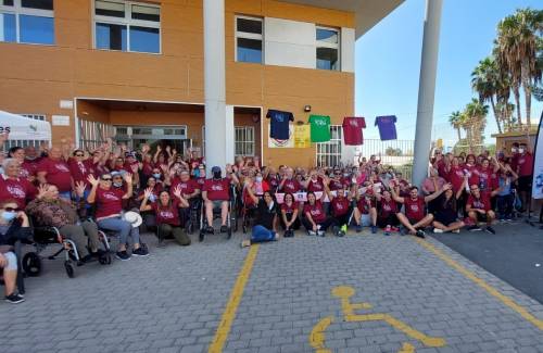 Los mayores de Mogán participan en  la carrera 'Pasos X La Vida'