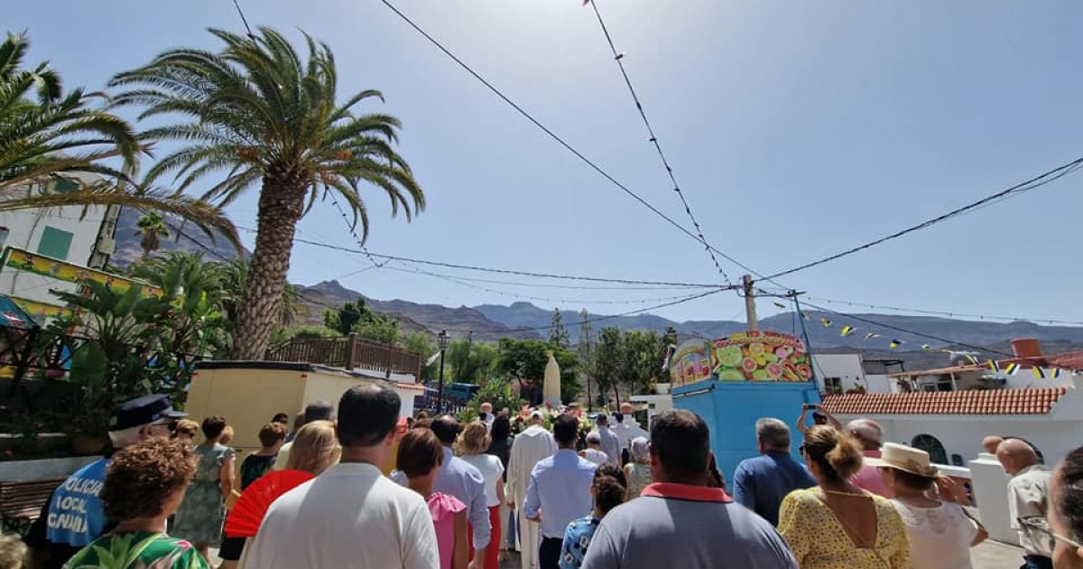 Mogán recupera la procesión de la Virgen de Fátima de Veneguera