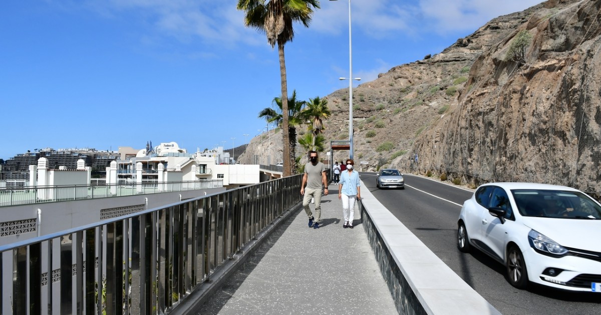 Mogán disfruta ya del rehabilitado paseo peatonal entre Patalavaca y Anfi