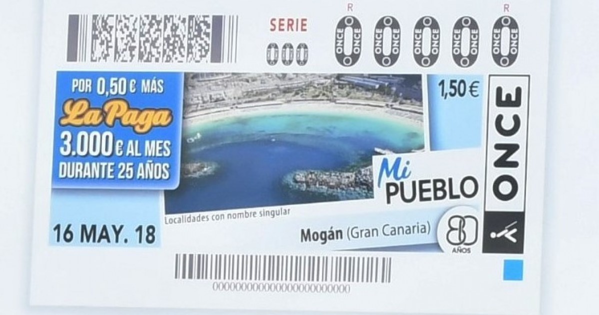 El municipio de Mogán protagoniza mañana 5,5 millones de cupones de la ONCE