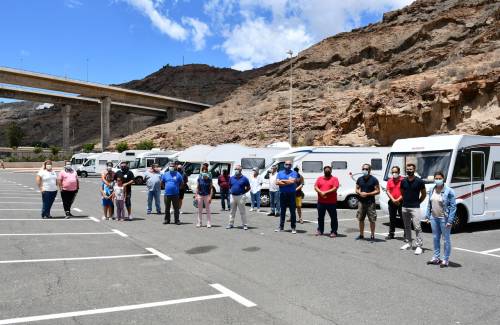 El Ayuntamiento de Mogán inaugura un área municipal para autocaravanas en Puerto Rico