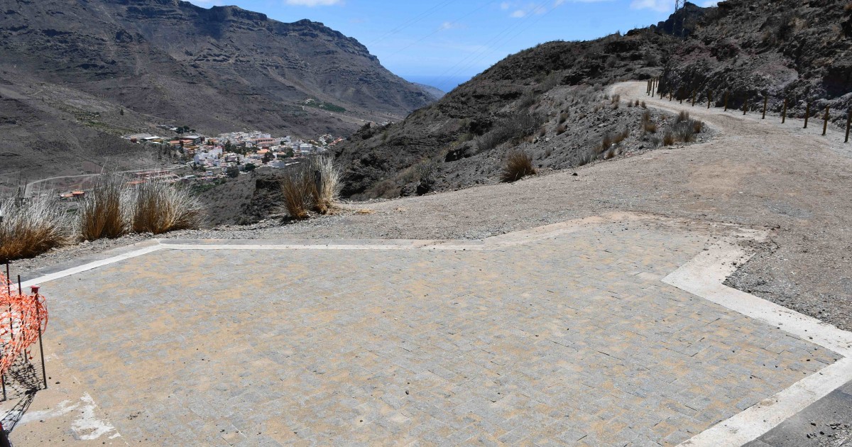 En marcha la rehabilitación del  mirador en la Degollada de Veneguera