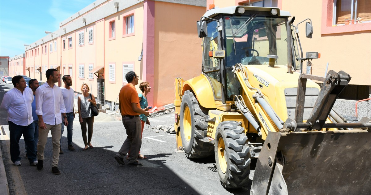En marcha las obras de rehabilitación de la calle Sima en Arguineguín