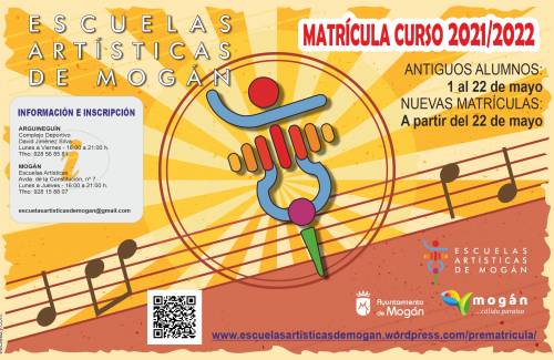 Abierto el plazo de renovación de matrícula de las Escuelas Artísticas de Mogán