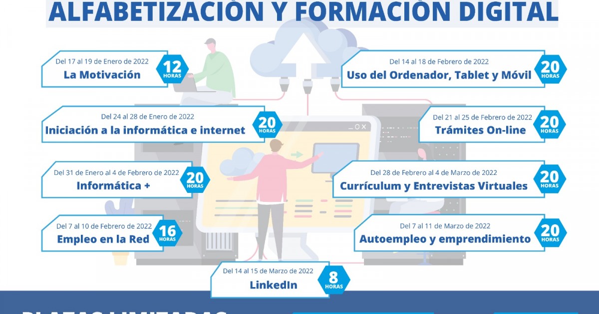 Mogán ofrece cursos de alfabetización  y formación digital de enero a marzo