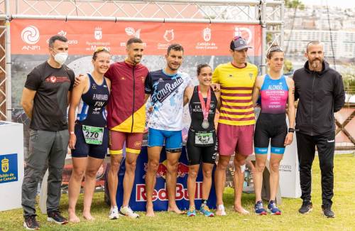 Raúl Lecuona y Zaira Lorenzo, campeones del olímpico del Anfi Challenge Mogán Gran Canaria