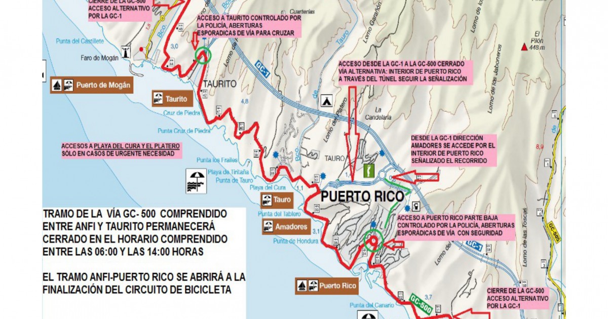 El Ayuntamiento de Mogán informa sobre las restricciones de tráfico por el Gloria Challenge Mogán Gran Canaria