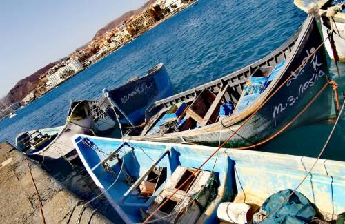 La próxima semana se retirarán las pateras y cayucos almacenados en el Muelle de Arguineguín