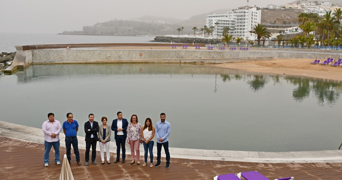 Turismo termina la primera fase del paseo Marañuelas-Anfi que garantiza la conservación de la playa de La Lajilla