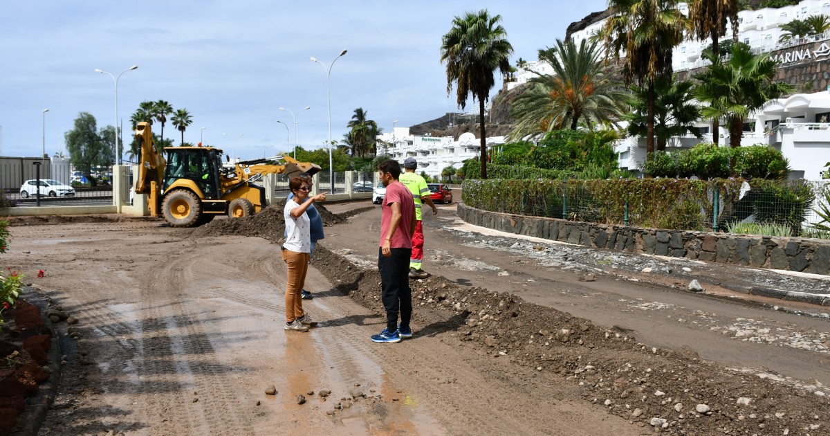 Hermine deja en Mogán 117 litros por metro cuadrado y 60 incidencias