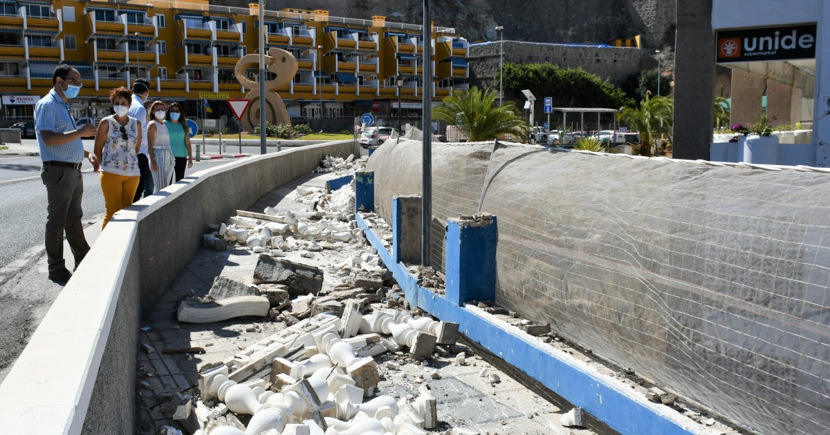 Las obras del paseo peatonal anexo a la GC-500 entre Patalavaca y Anfi finalizarán  en verano