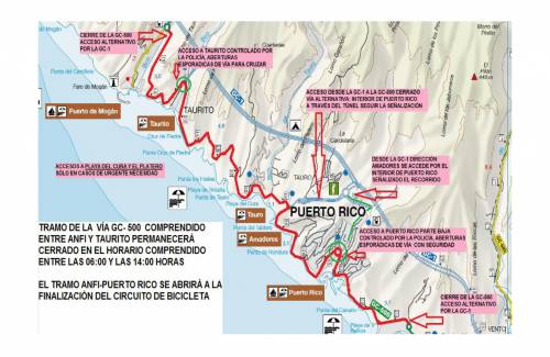 El Ayuntamiento de Mogán informa sobre las restricciones de tráfico por el Gloria Challenge Mogán Gran Canaria