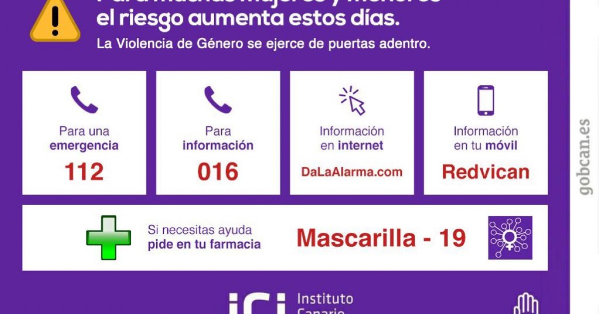 Recomendaciones para las víctimas de violencia de género que conviven durante el Estado de Alarma con un maltratador
