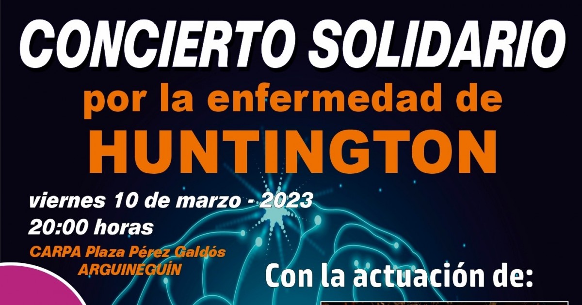 Arguineguín acoge un concierto solidario por la enfermedad de Huntington el 10 de marzo