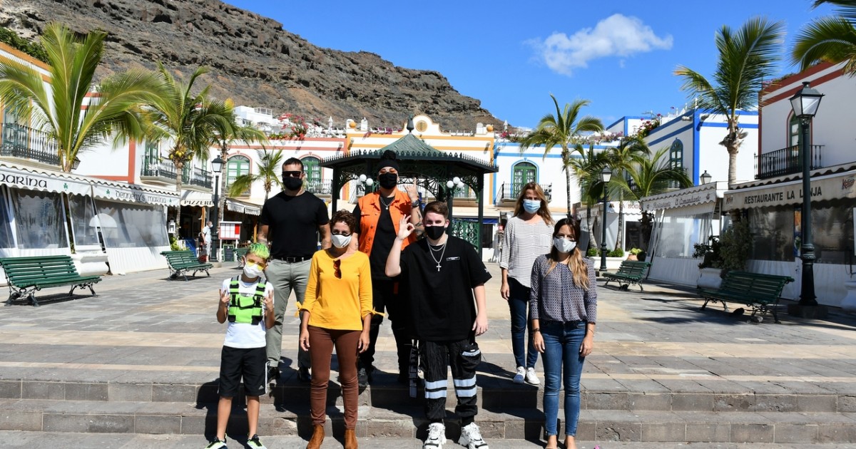 Juanfran, Tutto Durán, Eli Rosex y Leyvan visitan Mogán tras su paso por la Billboard Latin Music Week