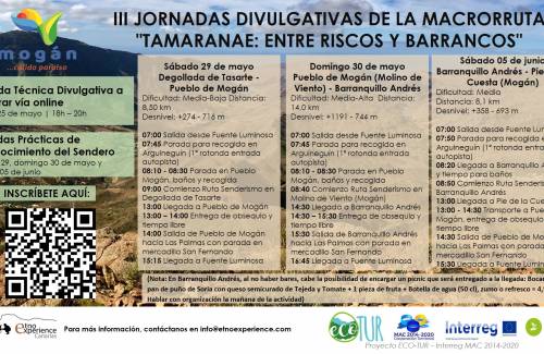Mogán organiza las terceras jornadas de  formación e información de la Macrorruta “Tamaranae: entre Riscos y Barrancos”