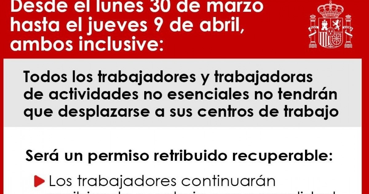Los trabajadoras y trabajadores de actividades no esenciales deben quedarse en casa hasta el 9 de abril