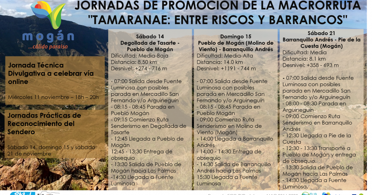 Mogán comienza la formación para profesionales de la Macrorruta 'Tamaranae: entre riscos y barrancos'
