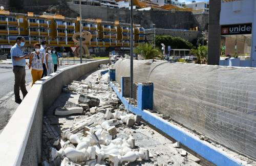 Las obras del paseo peatonal anexo a la GC-500 entre Patalavaca y Anfi finalizarán  en verano