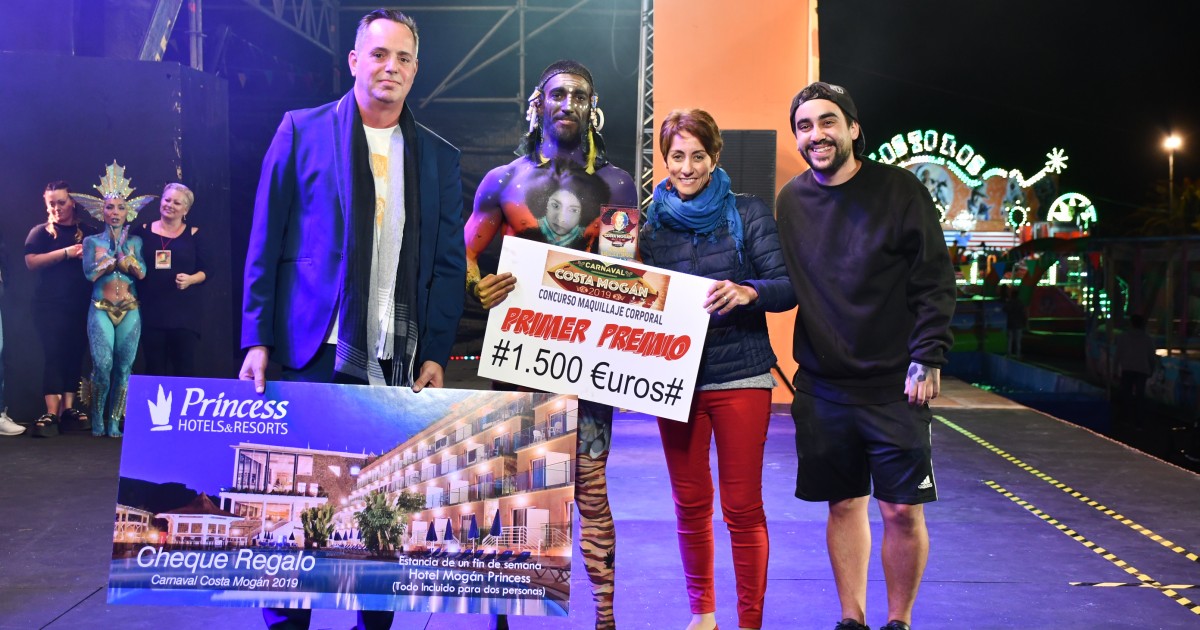 La fantasía 'African Art' gana el  Concurso de Maquillaje Corporal del  Carnaval Costa Mogán 2019
