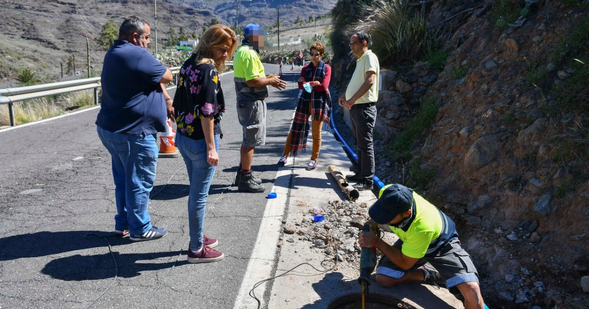 Mogán renueva la red de agua de  Casas Blancas a El Draguillo