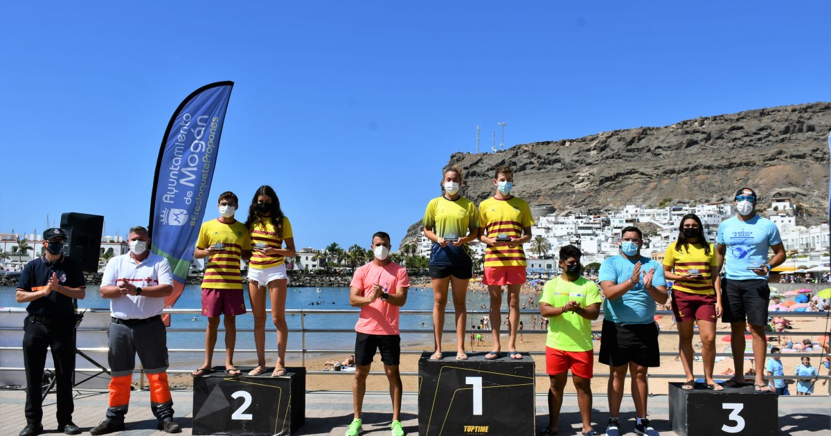 Yaré Cocera y Elena Sarmiento,  vencedores de la XIV Travesía a Nado Eufemiano Verde Taurito-Playa de Mogán