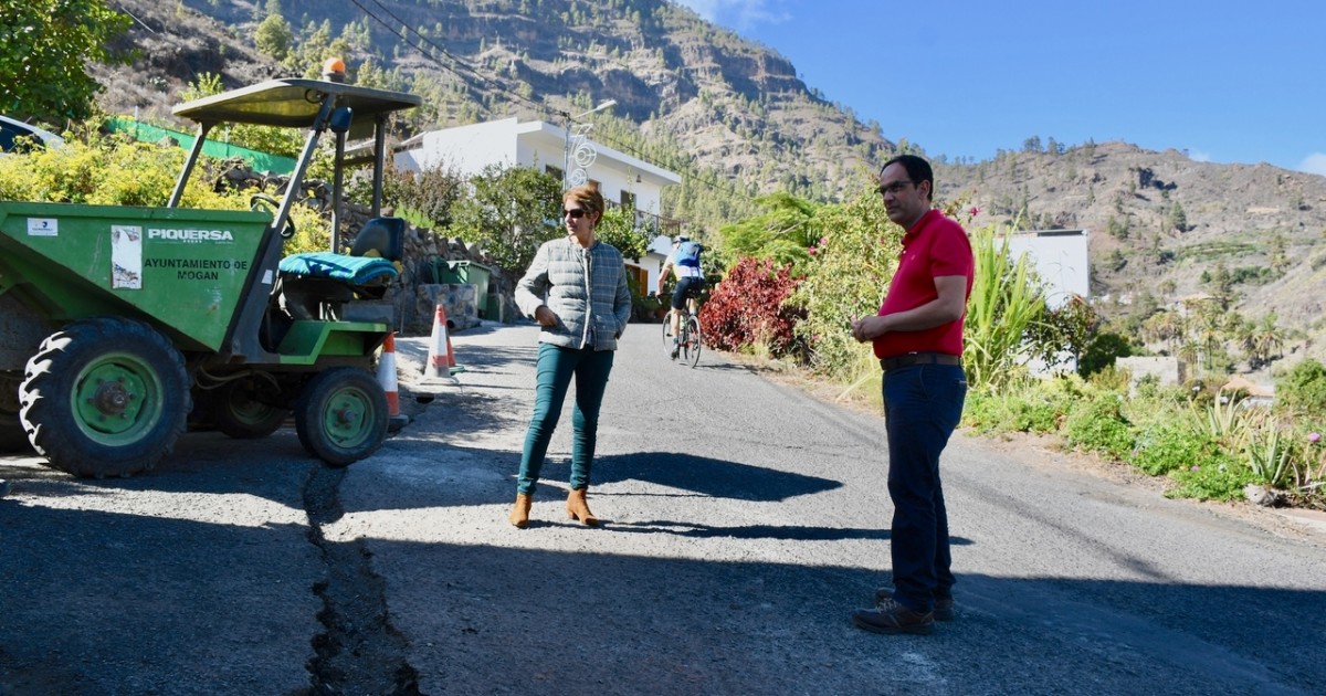 Mogán renueva la red de  abastecimiento de agua en calles de  Barranquillo Andrés y Soria