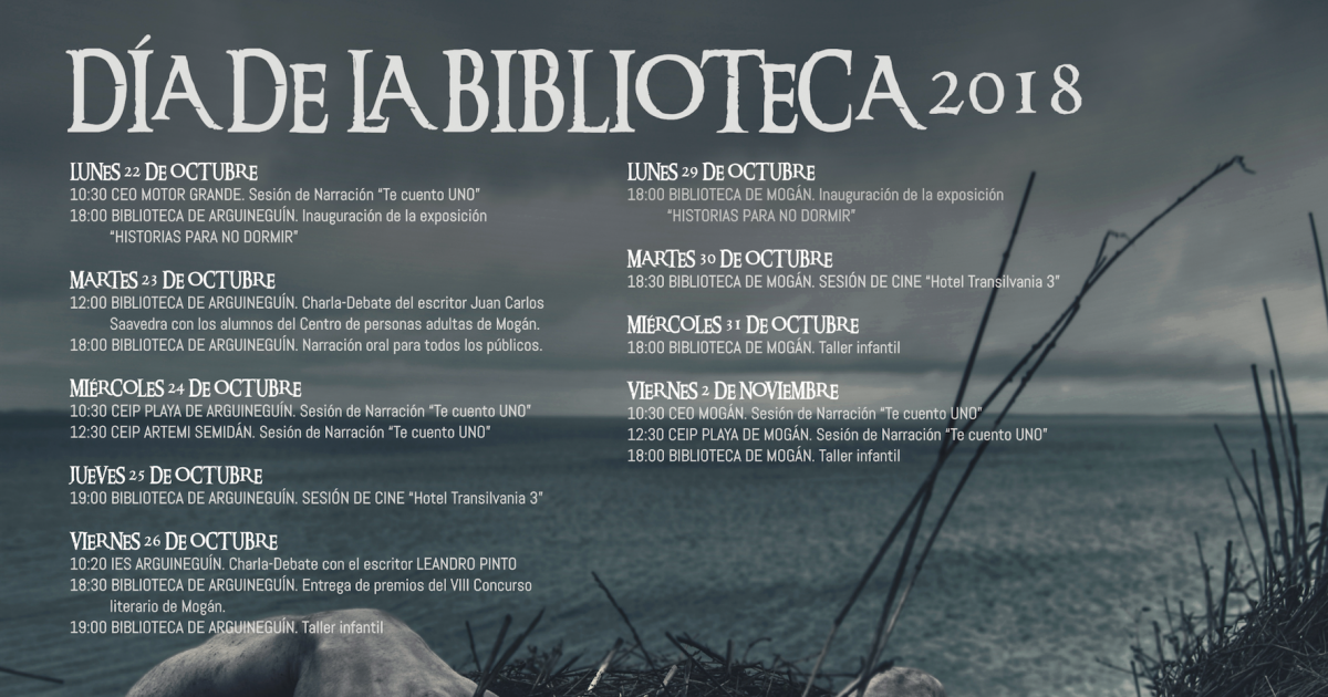 La literatura de terror protagoniza los actos por el Día de la Biblioteca en Mogán