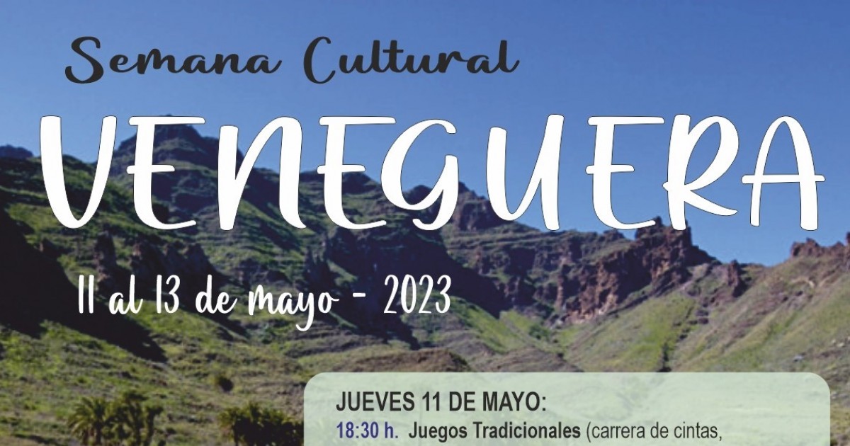 Actividades culturales y lúdicas  del 11 al 13 de mayo en Veneguera