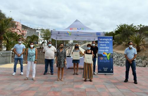 El Barranco de Pino Seco estrena un moderno  paseo que une la zona alta de Arguineguín con la costa